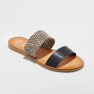 Dolce Vita Woven Stretch Slide Sandals 8